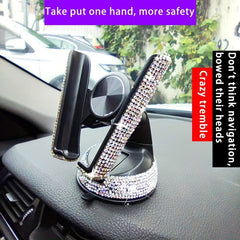 Diamond Studded Phone Holder Car Dashboard Ornament Car Accessories