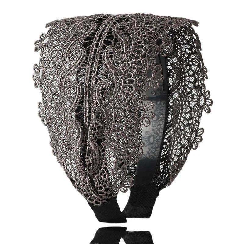 Wide Lace Headband Hair Band With Teeth Women's Headband Lace Floral Hair Hoop