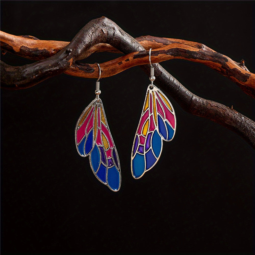 Men's Vintage Butterfly Wings Dangle Earrings