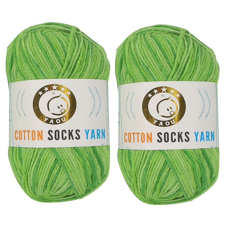 2pcs Sock Yarn Combed Yarn 3 strand for Knitting Crochet