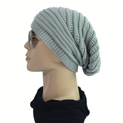 Autumn Winter Wool Knitted Slouchy Beanie Hat