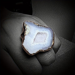 Adjustable Natural Gemstone Ring Blind Box Uncertain Shape