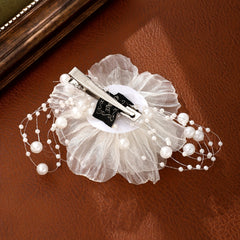 Organza Flower Hair Clip Bridal Wedding Hair Accessory