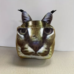 Caracal Cat Cube Body Pillow Soft Plushies Stuffed Animal Throw Pillow Doll Toy