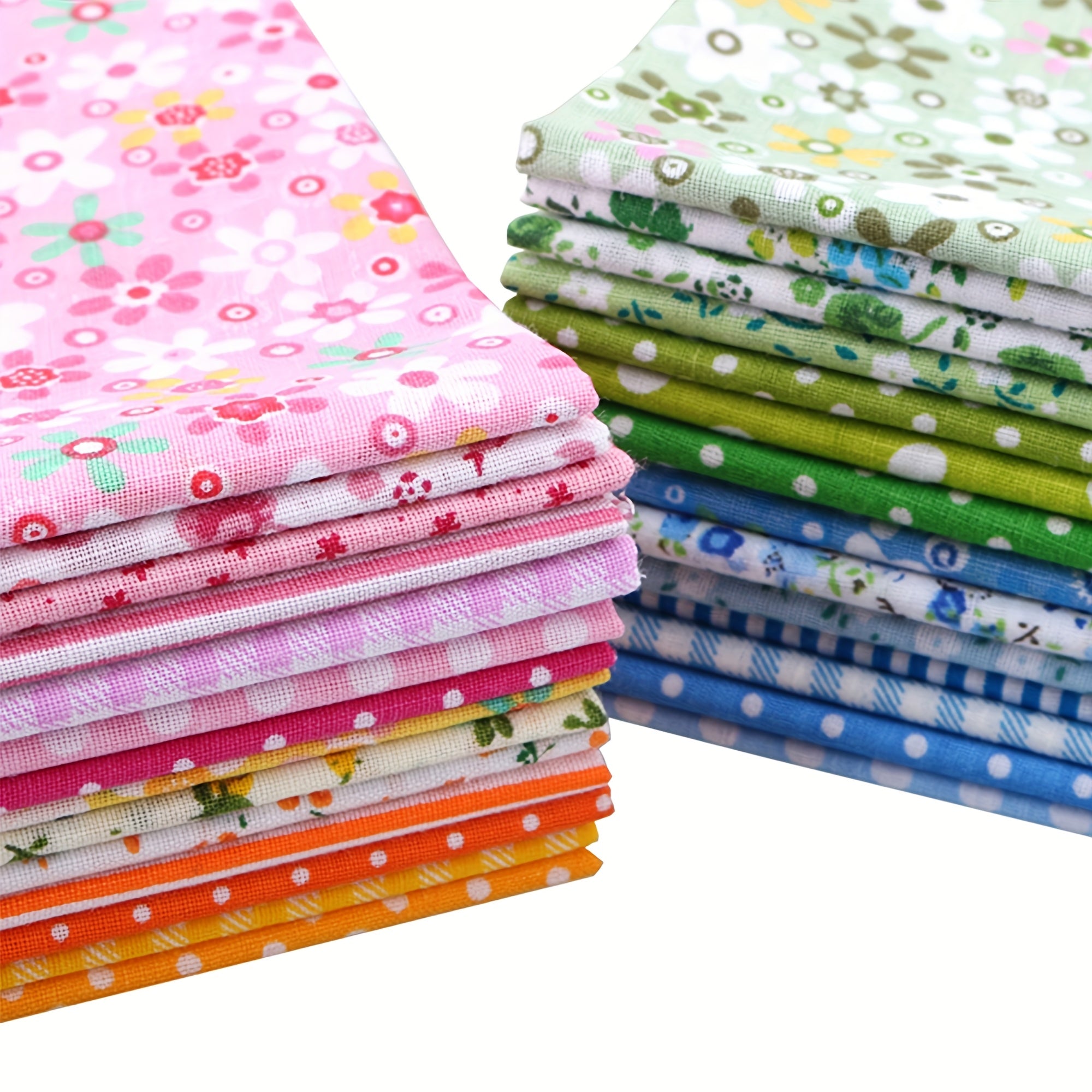 28pcs Floral Patchwork Fabric Bundle 24x24 Precut Squares Quilting Sewing Crafts