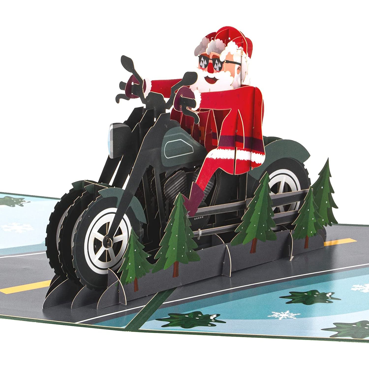 3D Christmas Cartoon Greeting Card - Spread Holiday Cheer