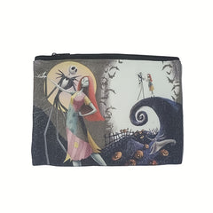 Stylish Skull Print Canvas Bag Halloween Coin Purse