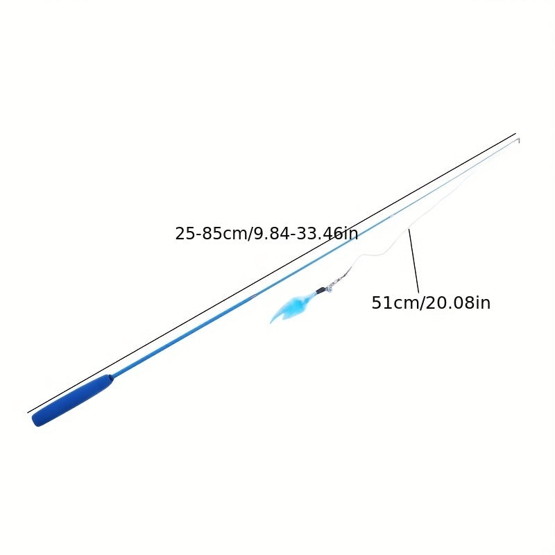 Interactive Feather Teaser Wand for Cats