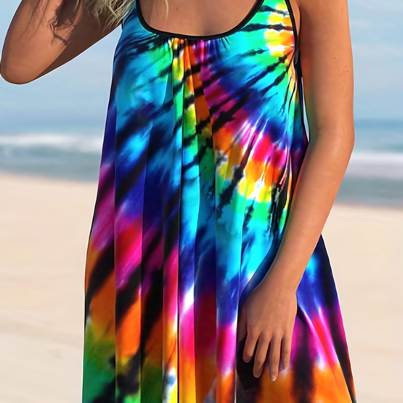  Tie Dye Cami Dress High Stretch