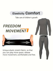 TELALEO Boy's Compression Leggings Quick Drying Active Pants
