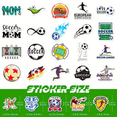 50pcs Football Sticker Notebook Refrigerator Water Cup Soccer Stickers