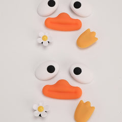 10pcs Cartoon Duck Shoe Charms PVC Soft Shoe Decorations