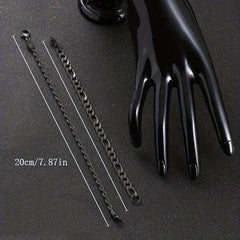Braided Shape Chain Bracelet Stainless Steel Wristband Men Women