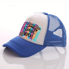 Men's Love Letter Print Peaked Cap Street Baseball Cap