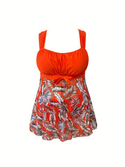  Tropical Mesh Tankini Set