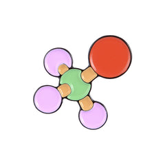 Chemical Molecular Beaker Alloy Oil Dripping Brooch