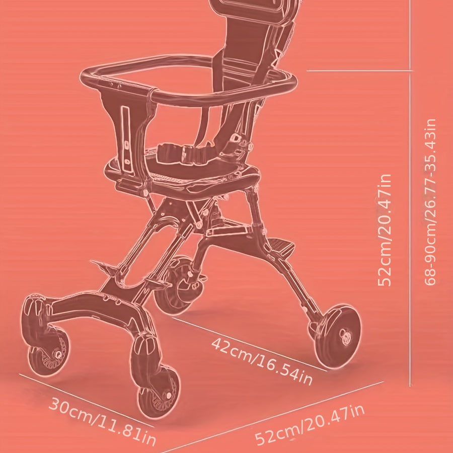 Compact Foldable Baby Stroller for On-the-Go Parents