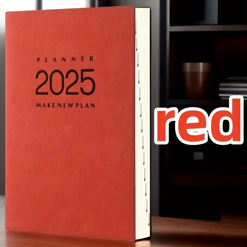 365 Business Planner Red Faux Leather Cover 360 Pages