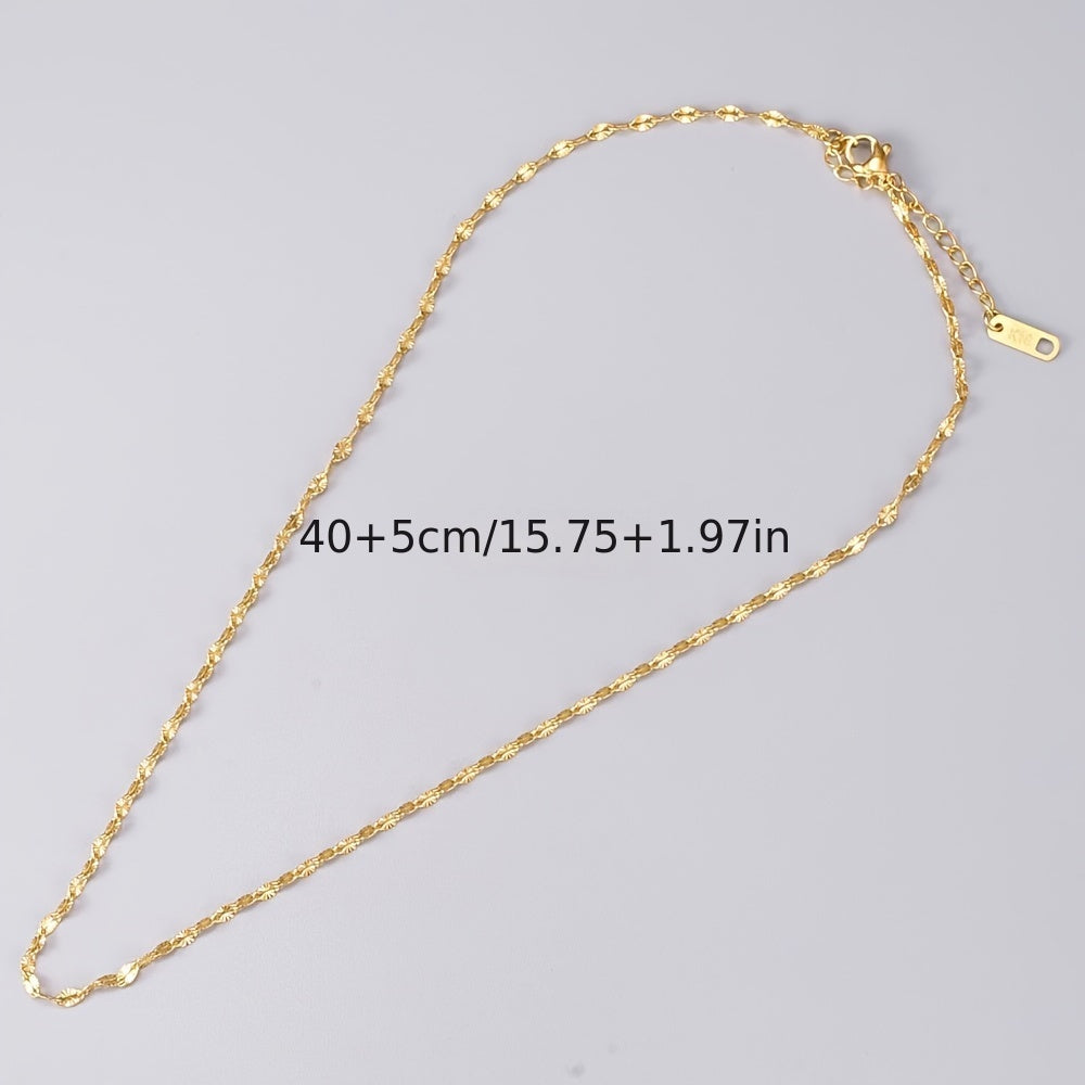 Golden Lips Chain Stainless Steel Men's Clavicle Chain