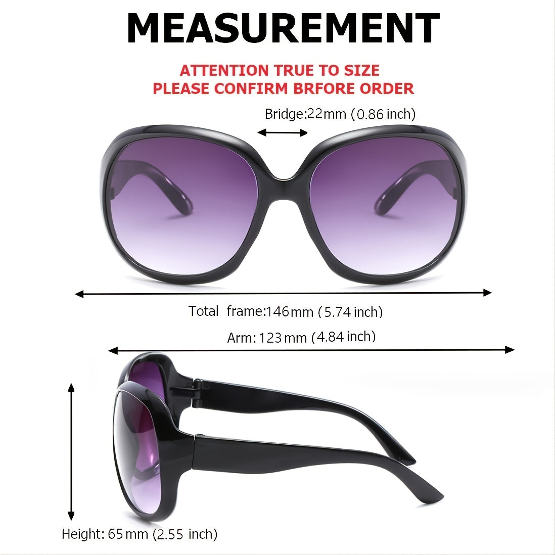 Polarized Sunglasses Women's Oversized Driving Sun Glasses UV Protection