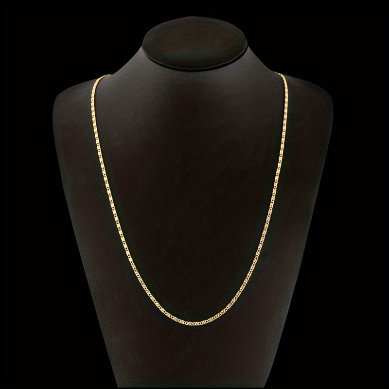 Chunky Slice Chain Plated Necklace Single Chain 40 64 76 2 Cm