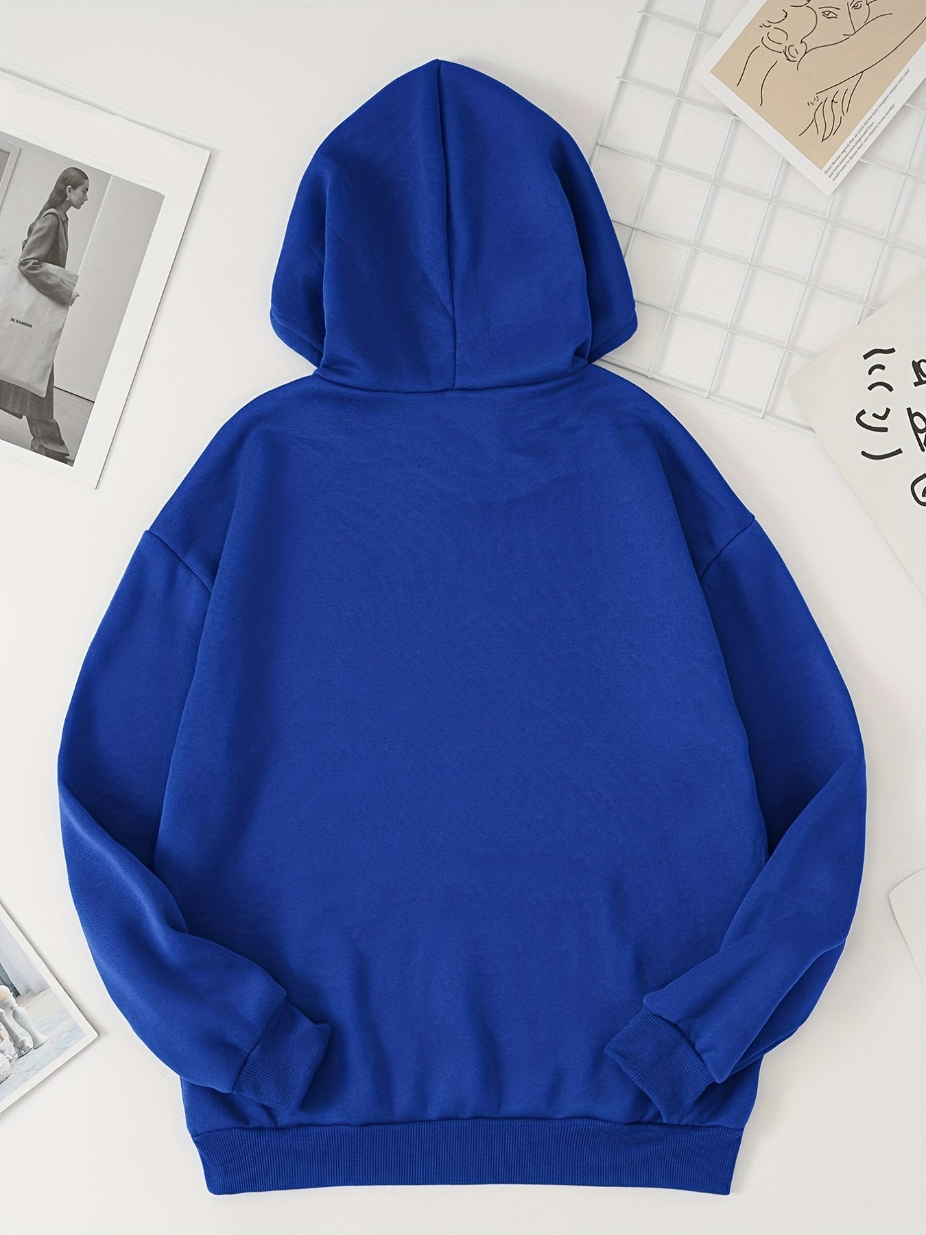 Cartoon Frog Print Hoodie Casual Sweatshirt Women's Clothing