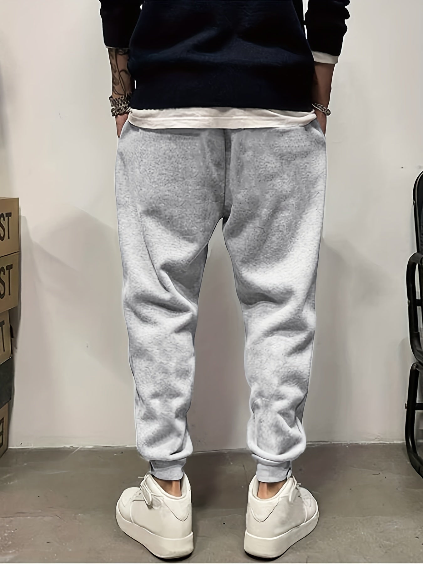 Cartoon Print Men's Sweatpants Casual Jogger Pants With Pockets