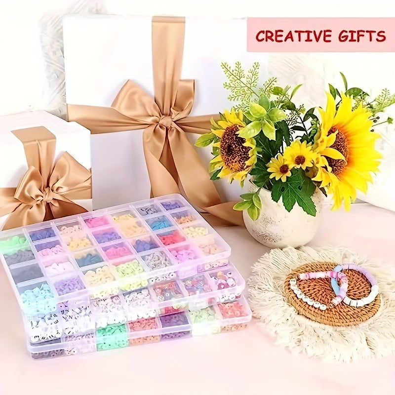 Polymer Clay Beads Charm Bracelet Making Kit - 96 Colors