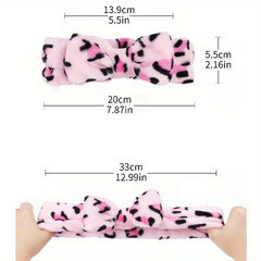 Leopard Print Hairband Polka Dot Face Wash Spa Beauty Hair Hoop