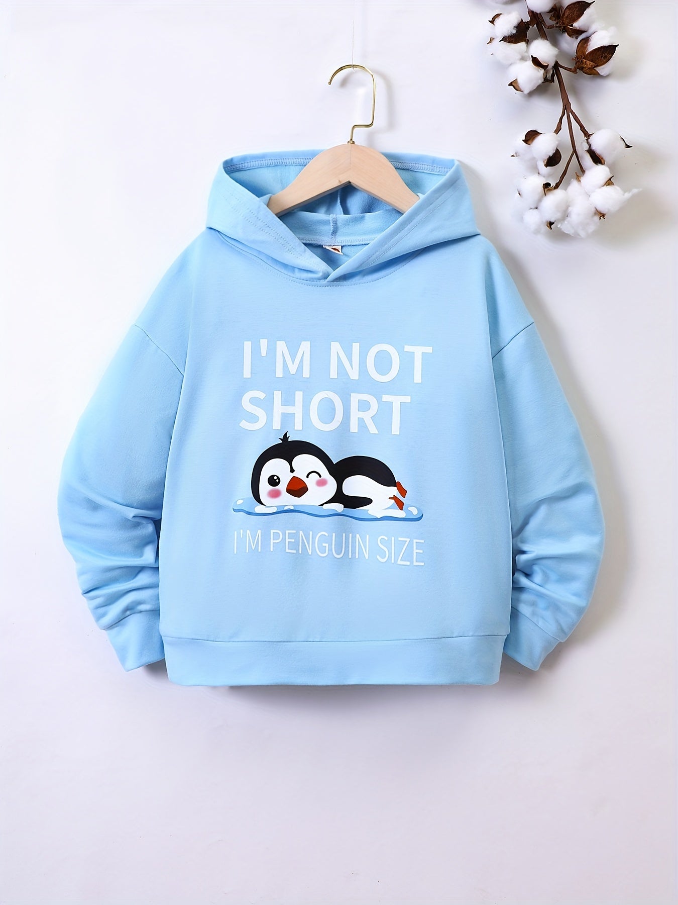 Girl's Cartoon Penguins Hoodie Top Sweatshirt