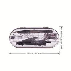 Drafting Set w/ Storage Box, Mechanical Pencil, Rulers, Protactor, Compass