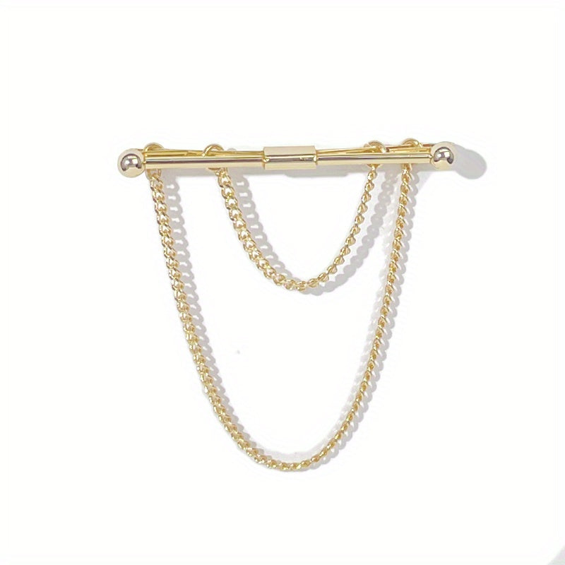 Chain Tassel Collar Suit Buckle Collar Clip Collar Pin Men's Jewelry