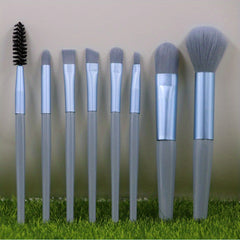 8 Pcs Portable Soft Makeup Brushes Set Multicolor With Bag