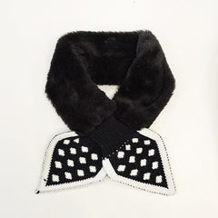 Plush Neck Scarf Soft Warm Winter Bow Tie Scarf