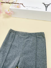 Girl Sweet Bow Flare Pants Soft Stretch Bell Bottom Pants