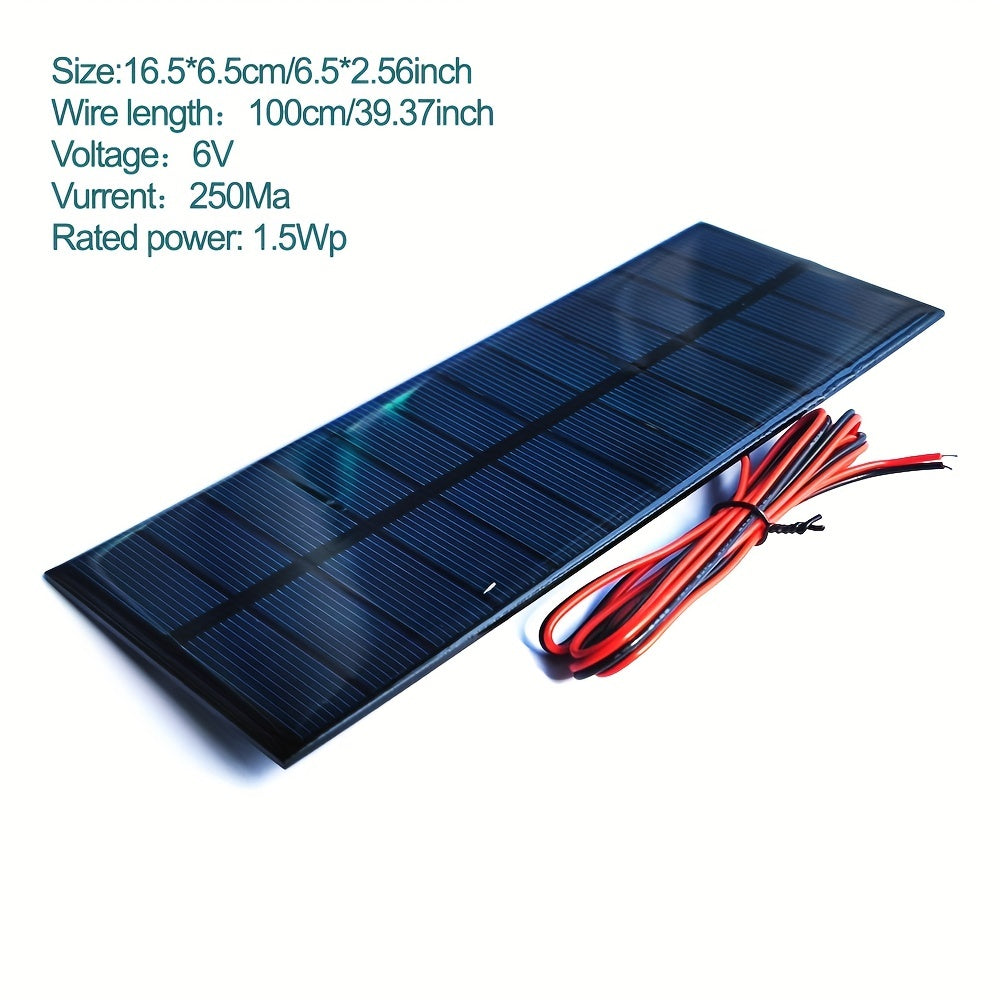 6V 250MA Solar Panel Drip Board 1.5wp With Wire