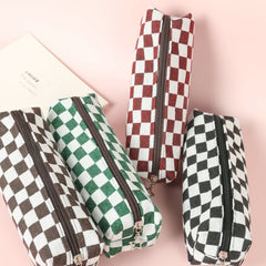 Plaid Pencil Case for Students and Stationery