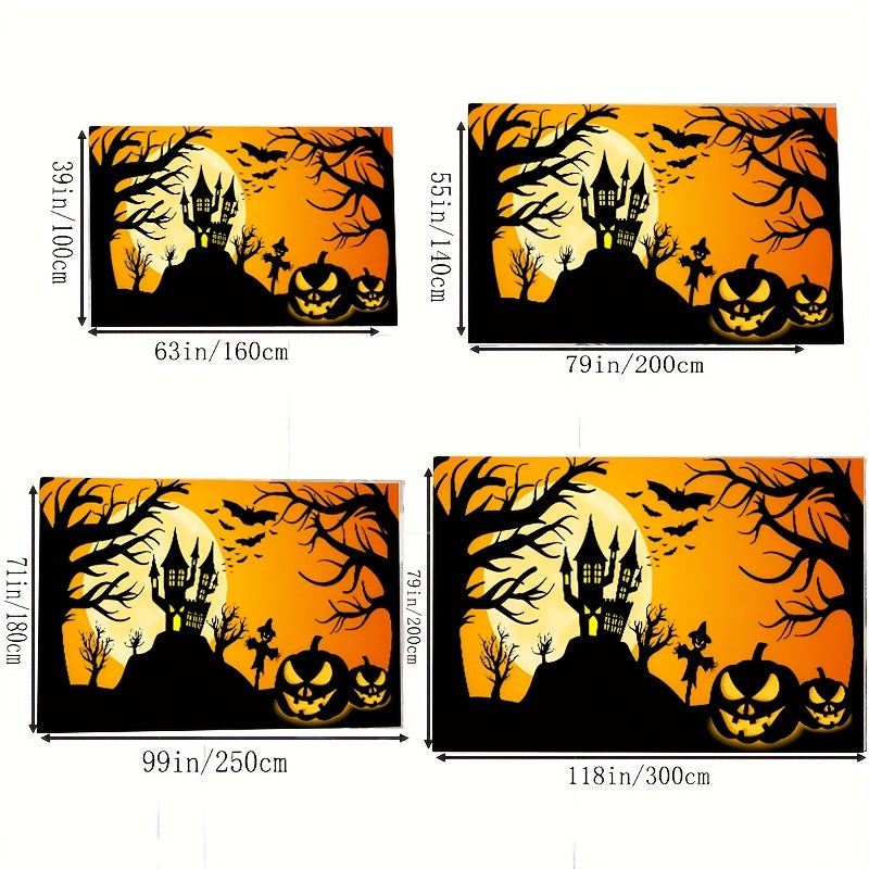 Halloween Bat Pattern Area Rug Anti Slip Washable Carpet