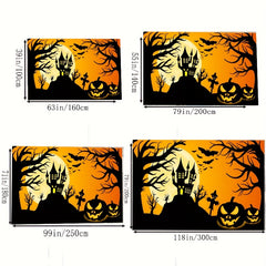 Halloween Bat Pattern Area Rug Anti Slip Washable Carpet