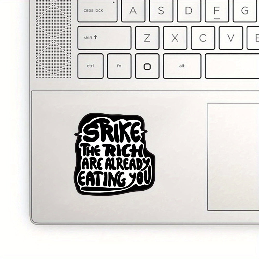 Anti Capitalism Sticker Strike the Rich Durable Vinyl Adhesive