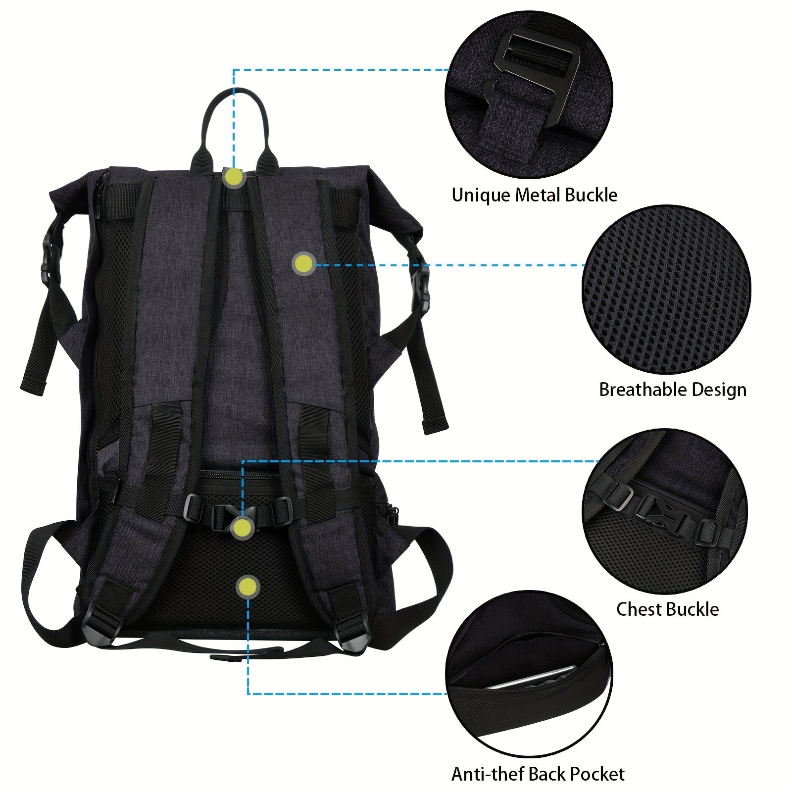 Waterproof Casual Backpack Travel Backpack 39 62 Cm Computer Bag Outdoor Dry