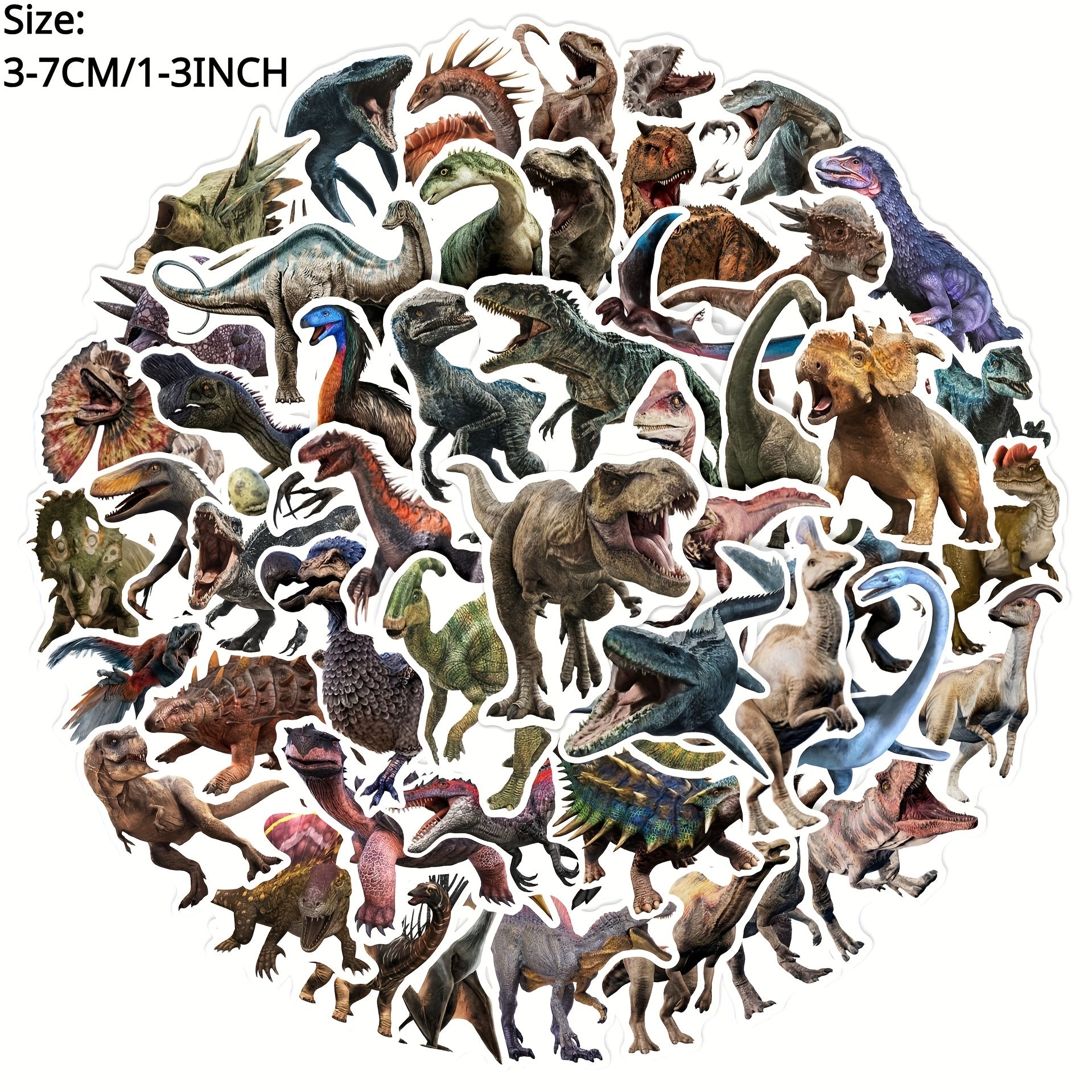 50pcs Dinosaur Series Phone Case Graffiti Stickers Waterproof DIY Stickers