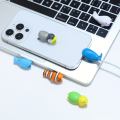 Bite Mini Cartoon Cable Protector Cover Charging Cord USB Cable Winder