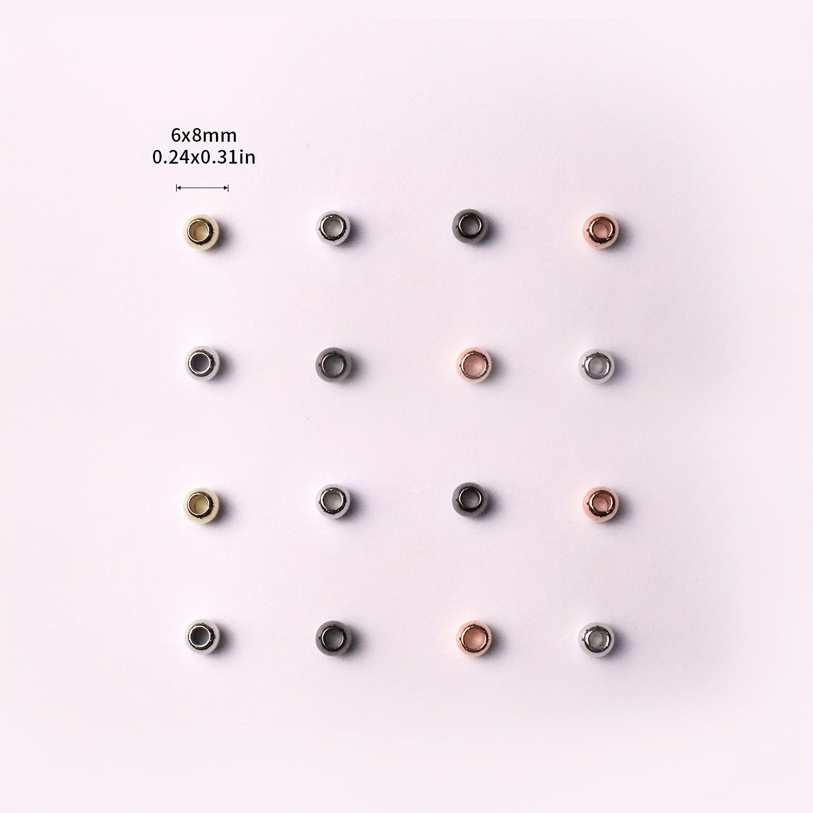100pcs Large Hole Bead Spacer Beads Loose Beads 8 6MM Mixed DIY Beaded Charms