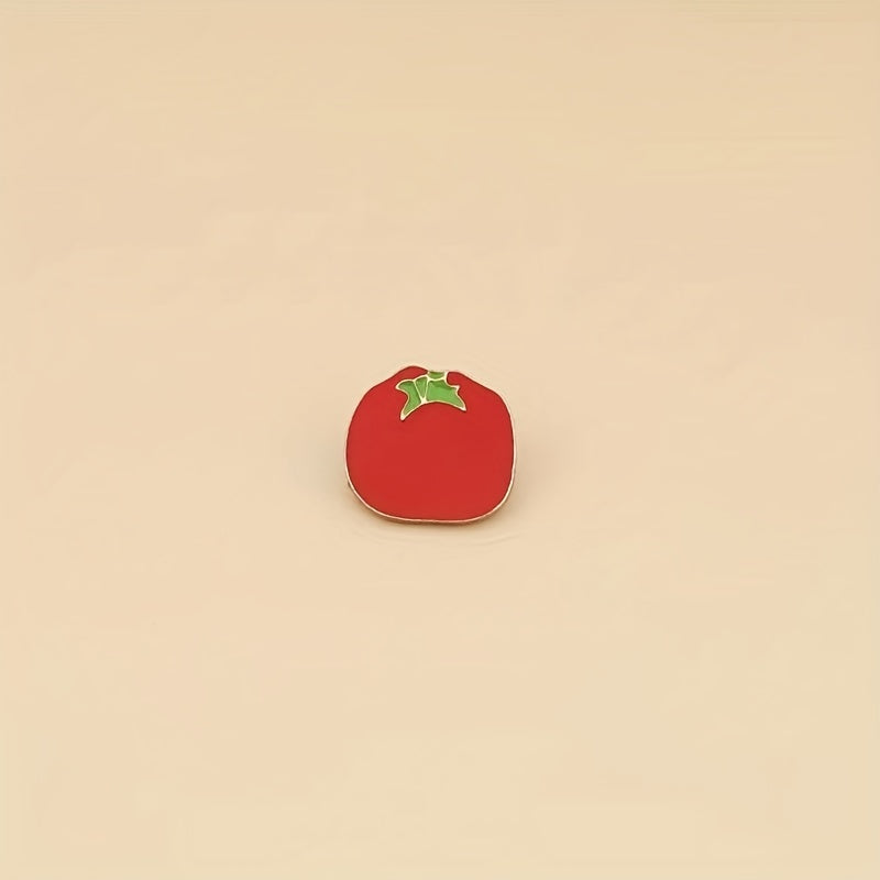 Food Vegetable Tomato Pin Metal Badge Backpack Clothing Accessories