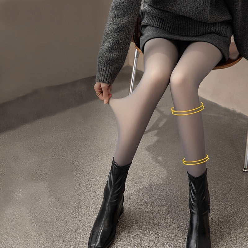 Plush Lined Tights High Waist Thermal Leggings Women's Stockings