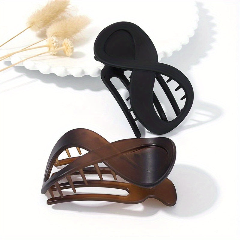 2pcs Acrylic Hair Claw Matte Hair Barrettes Women Girls Hair Accessories
