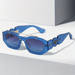 Top Bar Gradient Sunglasses for Beach Party UV400