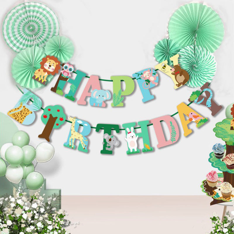 Kids Party Animal Pull Flag