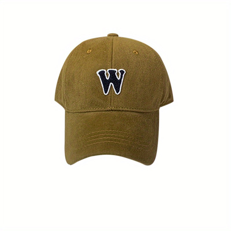 W Embroidery Baseball Cap Casual Women Sun Hat Outdoor Sunscreen Sports Hats
